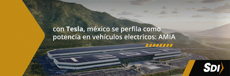 Con Tesla, México se perfila como potencia en vehículos eléctricos, AMIA 1 Tesla banner