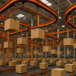 Conveyors Aéreos para cajas y productos en las industrias