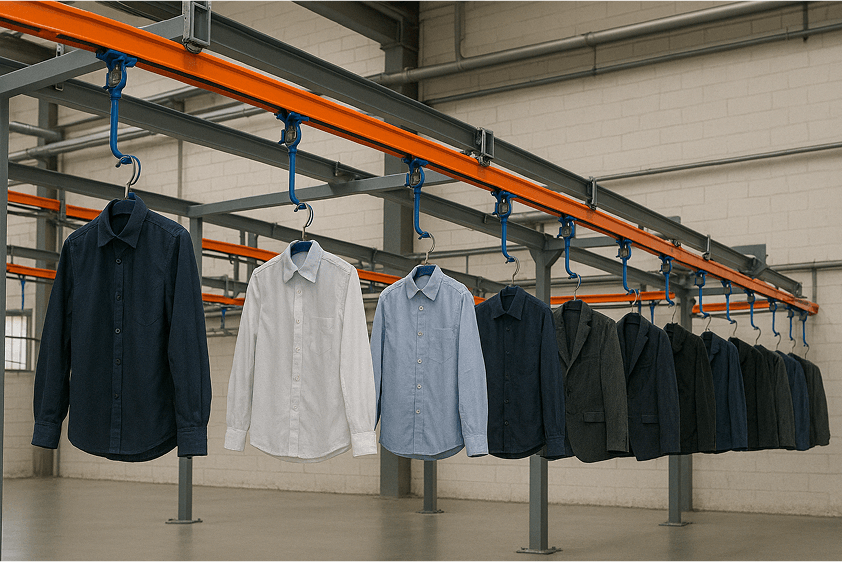 Conveyors Aéreos para uso industrial en los textiles