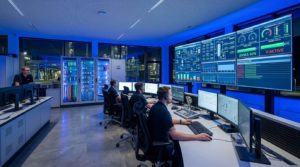sistema de monitoreo industrial PLC y visualización en planta industrial