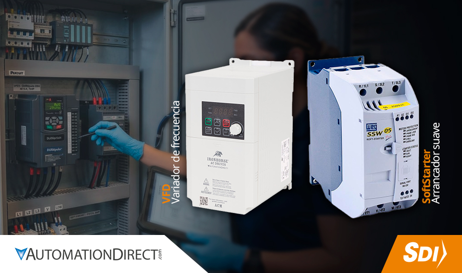 vfd vs softstarter diferencias tecnicas torque arranque proteccion eficiencia motor industrial sdi blog